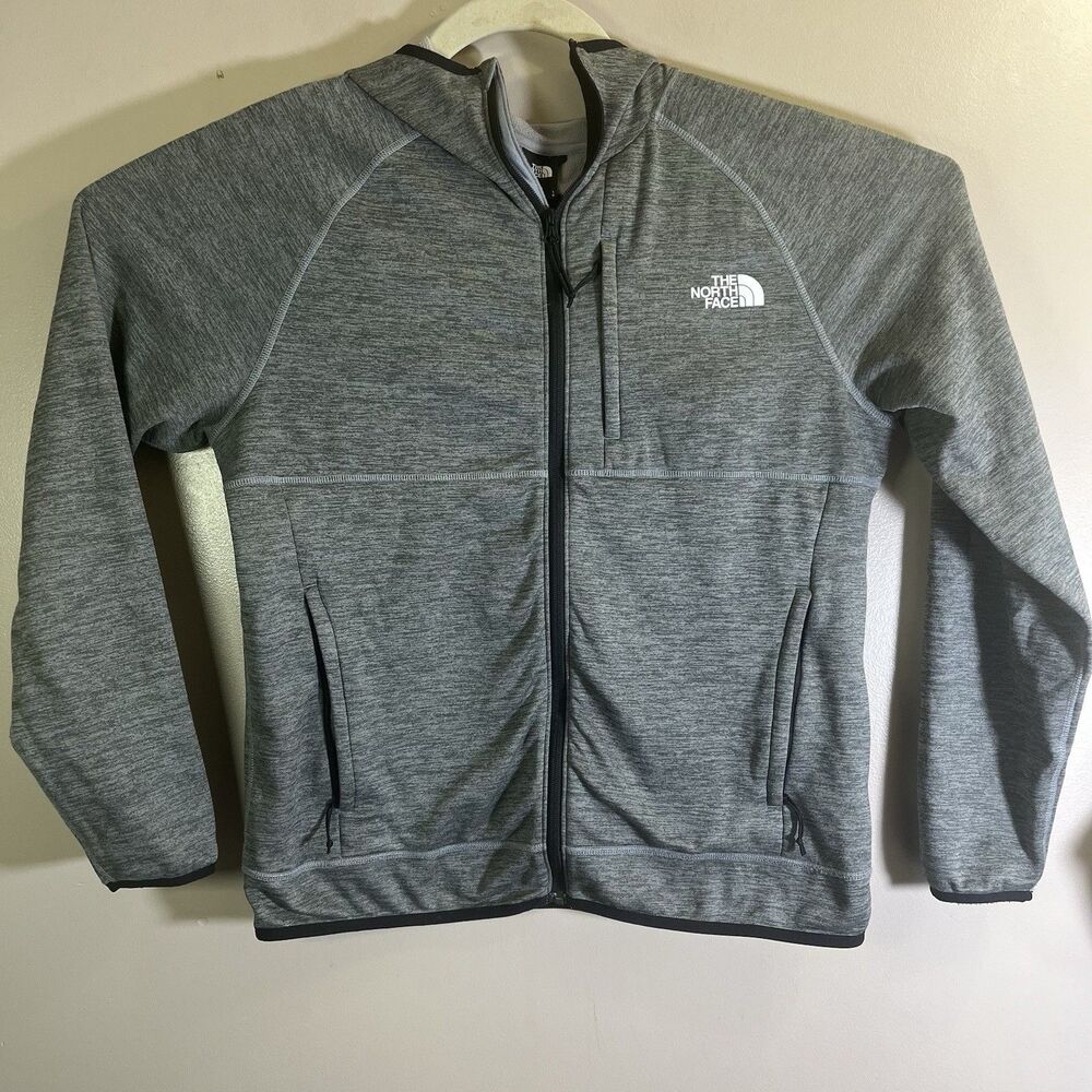The North Face Men Large Canyonlands Full Zip Fleece Hoodie Jacket Heather Gray